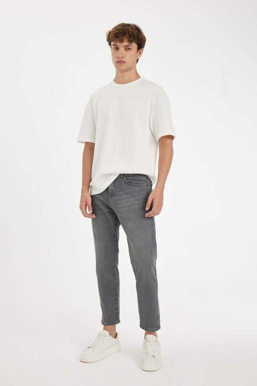 Узкие укороченные джинсовые брюки с нормальной талией и узкими штанинами - Defacto фото 4