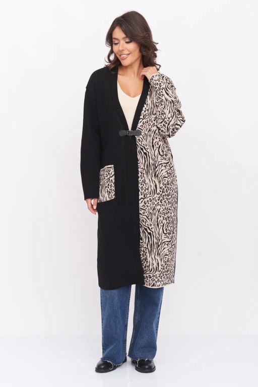 БЕЛАРУСЬ Кардиган Д 3272/черно-бежевый