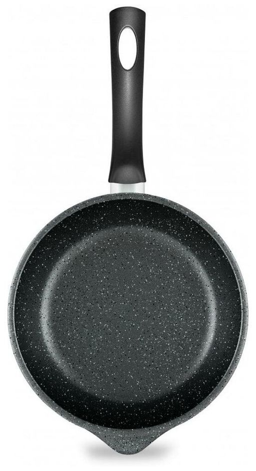 Сковорода Готовить легко stone несъемная ручка, 18 см - Нева металл посуда фото 4