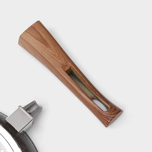 Сковорода Magistro Granit, d=26 см, съёмная ручка soft-touch, антипригарное покрытие, индукция, кованый алюминий, чёрная фото 7