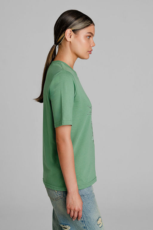 Арт. 31160 Футболка женская  44-52 (5 шт) Цвет:изумруд