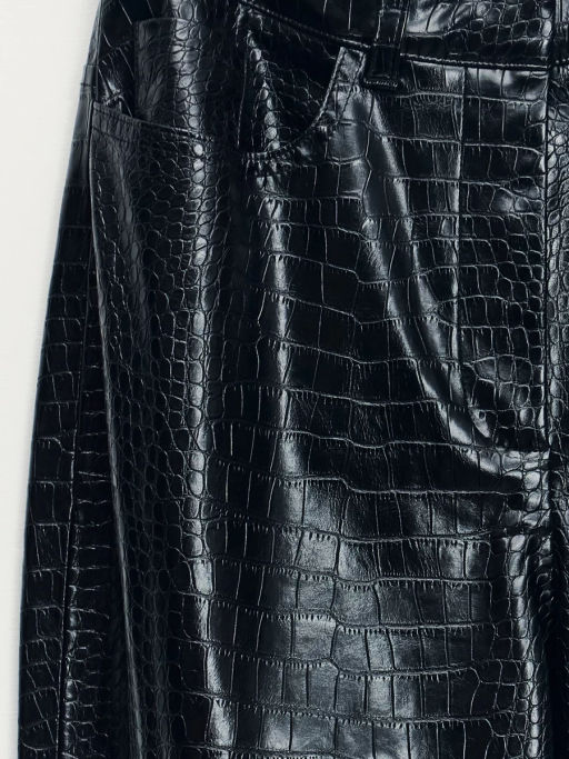 Прямые брюки из искусственной кожи / Zarina