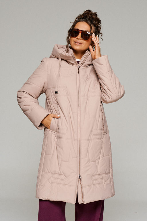 Пальто Beautiful Free 6238 бежевый