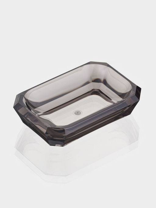 Набор для ванной «Кристалл», 4 предмета, дозатор, 2 стакана, мыльница