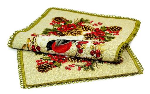 Снегири - гобеленовая салфетка 35х70 см - Гобеленглавснаб фото 2