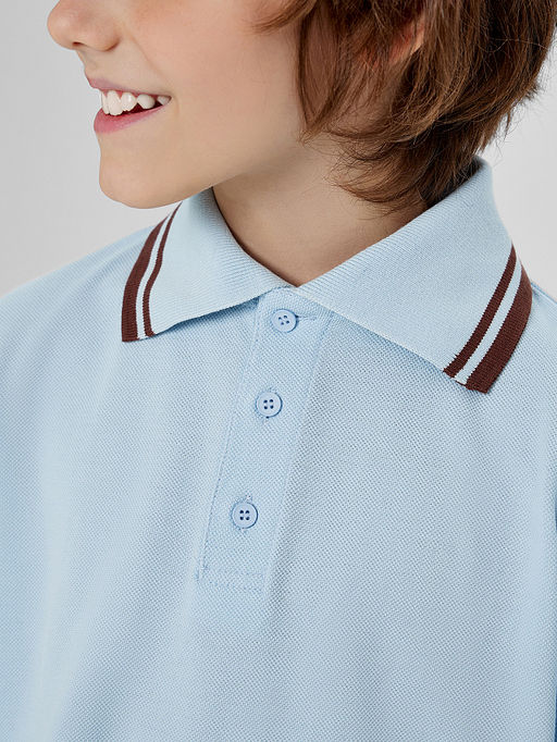 Поло для мальчиков голубое - Mark formelle фото 4