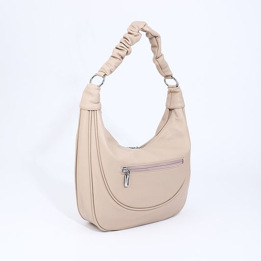 Сумка-мешок на молнии, наружный карман, длинный ремень, цвет бежевый - Simaland фото 2