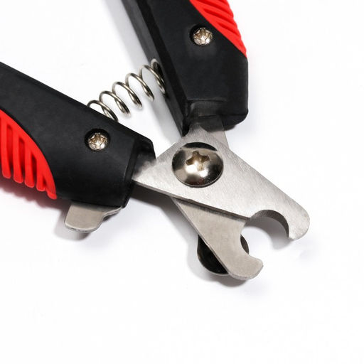 Когтерез боковой с рифлеными ручками, отверстие 9 мм, чёрный с красным - Пижон фото 2