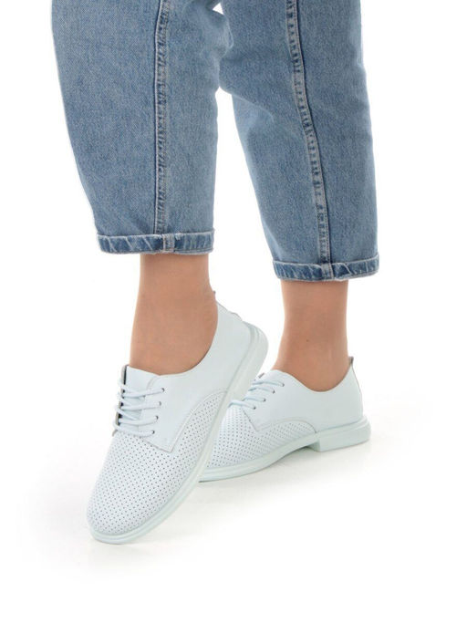 03-PDXL156-3 LT. BLUE Полуботинки женские (натуральная кожа) - Фабричный китай фото 2