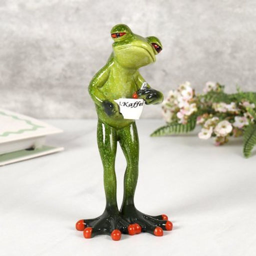 Фигурка Лягушка с чашкой Кофе 16 см / YX09002 /уп 2/36/ - Галеонтрейд фото 2