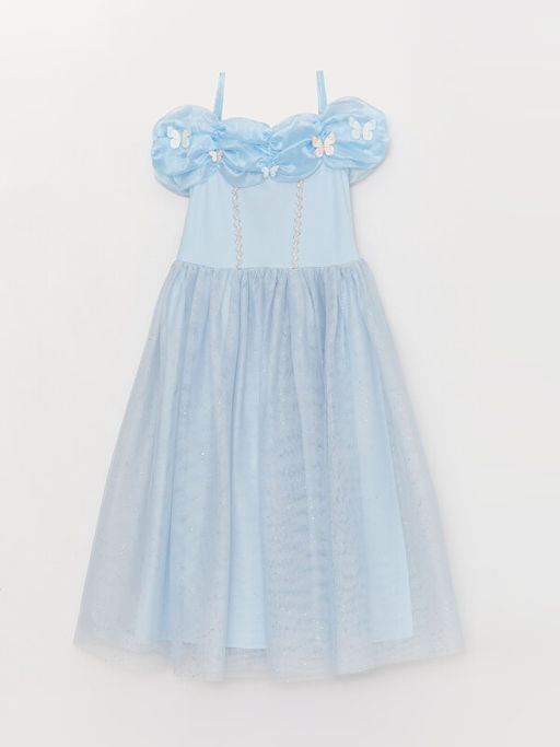 Kare Yaka K?z ?ocuk Elbise