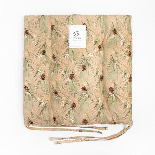 Подушка на стул новогодняя «Этель» Spruce branches, 42×42×7 см, 100% хлопок, саржа 190 г/м²