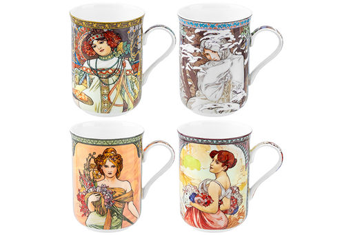 Набор 4 кружек 350 мл 10,8*7,5*10,5 см Времена года, NEW BONE CHINA - Elan gallery фото 4