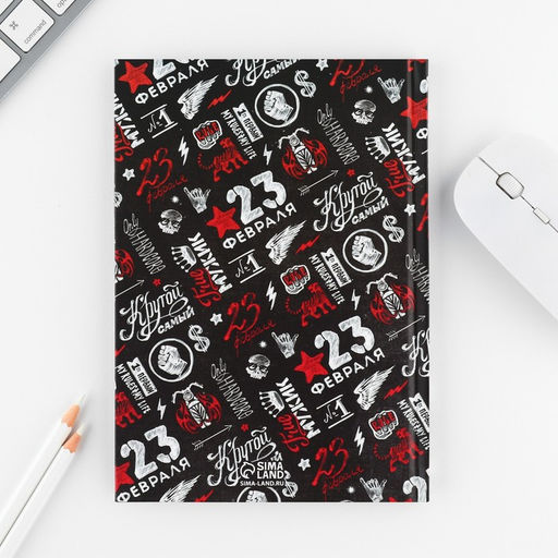 Подарочный набор «23 февраля», ежедневник А5, 80 л в твердой обложке и ручка