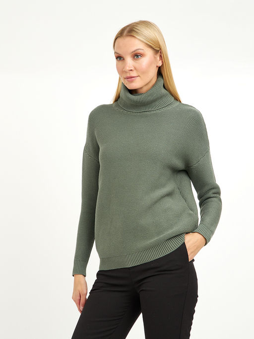 водолазка женская из хлопка со спущенной линией плеча - Glenfield фото 5