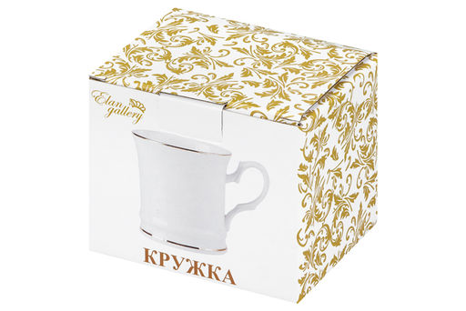 Кружка 170 мл 10,5*8*7,5 см Белая с золотом NEW BONE CHINA - Elan gallery фото 7