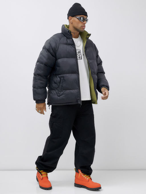 Куртка двухсторонняя мужская молодежная зимняя зеленого цвета 25308Z - Mtforce фото 16