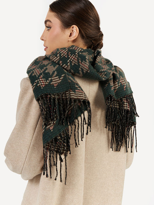 в составе ШЕРСТЬ  и КАШЕМИР Большой, мягкий, теплый  двусторонний палантин - Tantino фото 5