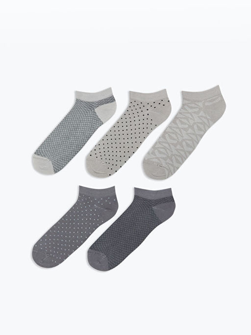 Desenli Bambu Erkek Patik ?orap 5li