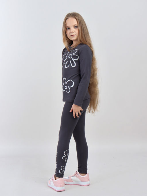 CRB wear / CWKG 70527-48-423 Брюки модель легинсы для девочки,темно-серый  фото 3