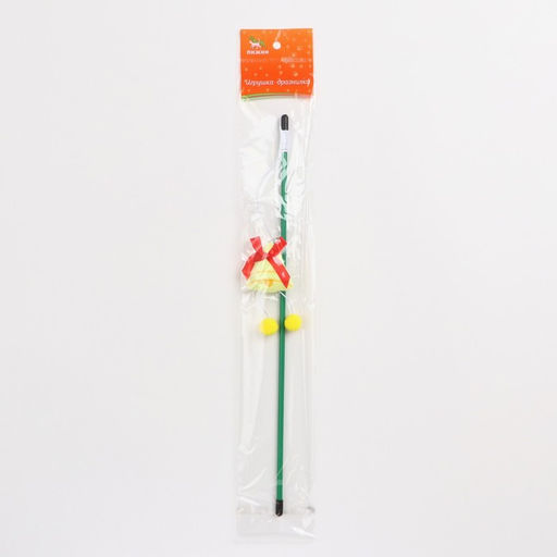 Дразнилка-удочка для кошек с бубенчиком Колокольчик, 40 см - Пижон фото 8