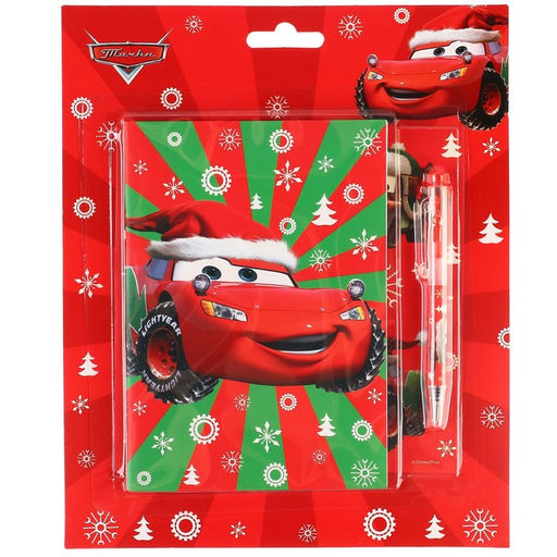 Подарочный набор канцелярии «С новым годом», блокнот А6, ручка, наклейки, «Тачки»