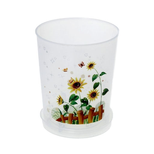 Цена за 2 шт. Горшок для орхидей с поддоном, 1.2 л, пластиковый, прозрачный, МИКС