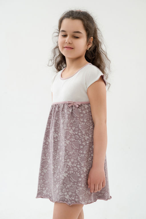 Ночная сорочка детская из кулирки Ярославна бабочка - Амадэль фото 5