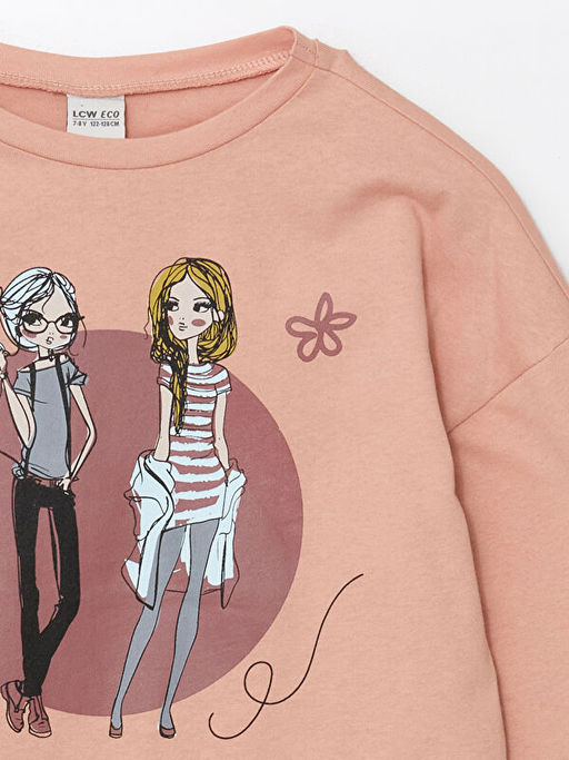 Bisiklet Yaka K?z ?ocuk Ti??rt - Waikiki фото 2