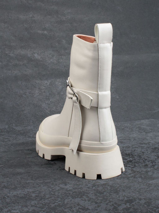 04-M3-L813 BEIGE Ботинки зимние женские (натуральная кожа, натуральный мех)