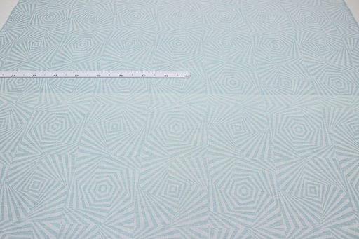 Полульняной жаккард Оптическая иллюзия цв.мятное мороженое, СОРТ2, ш.1.75м, лен-57%, хл-43% - Купава фото 2
