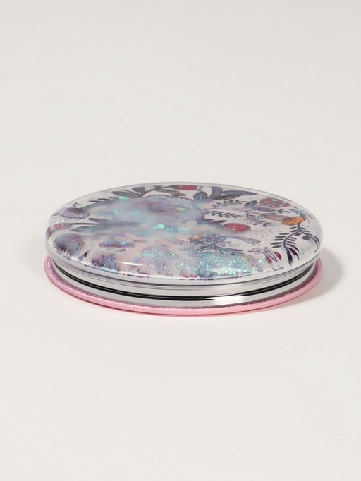 Цена за 2 шт. Зеркало складное Цветы, d=7.2 см, с увеличением х2, белое, фиолетовое - Qf фото 5