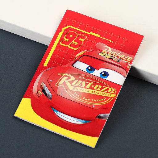 Цена за 42 шт. Блокнот А7, на скрепке, 16 листов, в клетку, Тачки