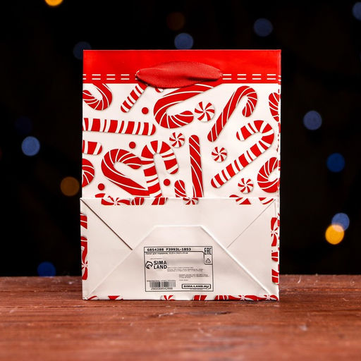 Цена за 12 шт. Пакет ламинированный Новогодний леденец 11,5 х 14,5 х 6 см - Simaland фото 2