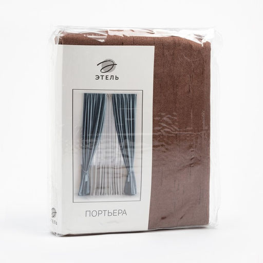 Штора портьерная «Этель. Классика», 130×300 см, коричневая