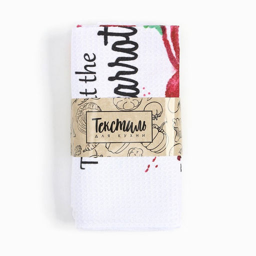 Набор кухонных полотенец Доляна Овощи 40х603см, 3 шт, 100% пэ  фото 9