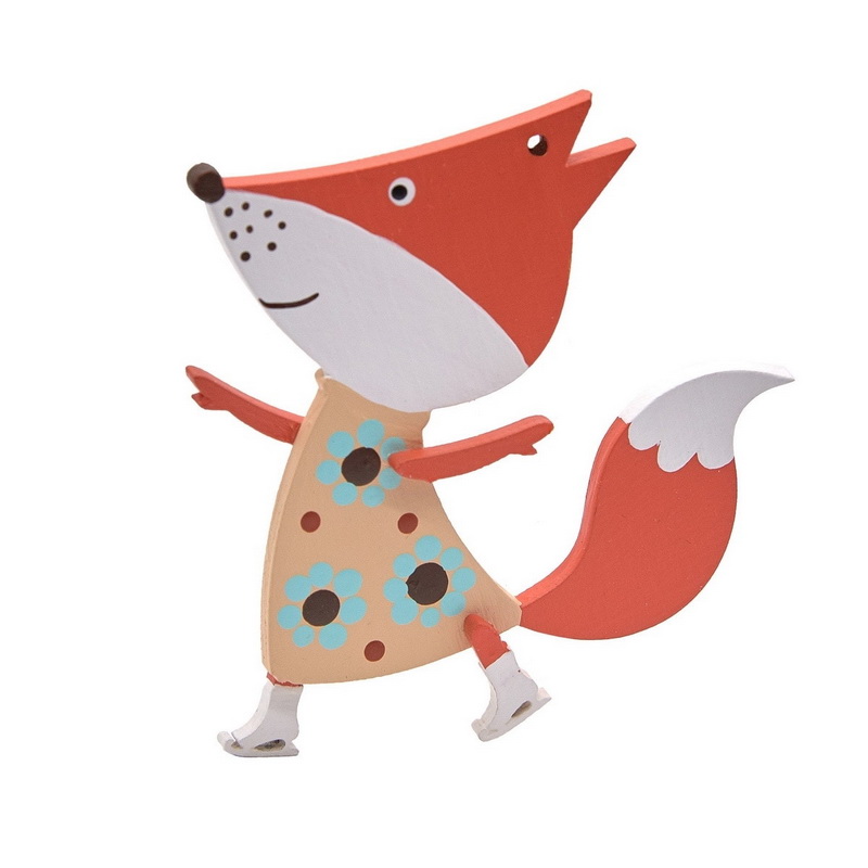 Елочные игрушки ручной работы - Лиса Фигуристка 310-2 - Idh фото 2