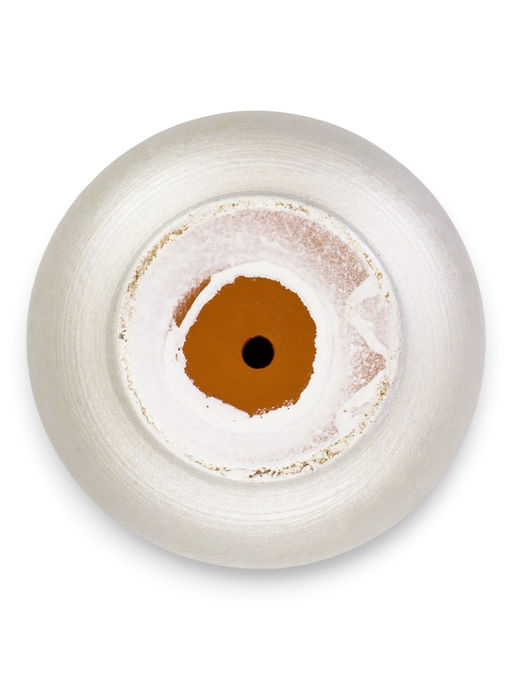 Горшок цветочный с поддоном 1,6 л, d15/h13 см белый керамика, "Перл" (М)