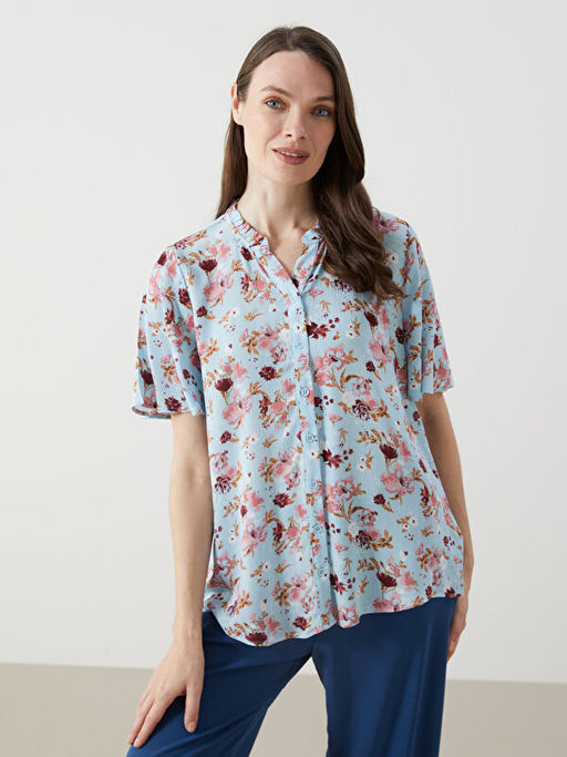 Regular Fit Krinkle Kad?n G?mlek