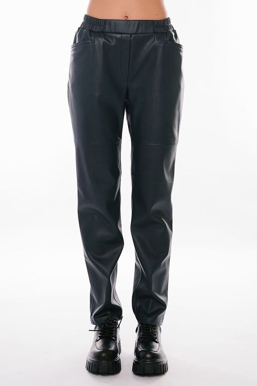 NOBBY, Женские брюки 794-500/4 (темно-синий) (эко-кожа)  фото 3