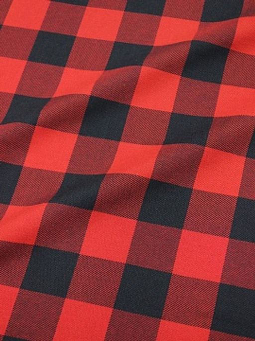 Фуле Клетка цв.красный/черный, ш.1.45м, хлопок-100%, 180гр/м.кв