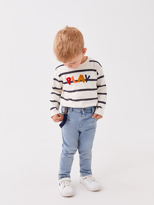 Basic Erkek Bebek Jean Pantolon ve Pantolon Ask?s? 2li - Waikiki фото 2