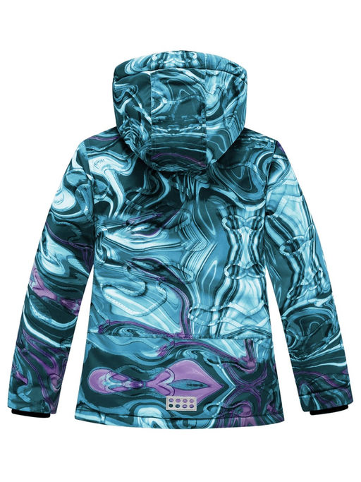Горнолыжный костюм Valianly подростковый для девочки бирюзового цвета 9230Br  фото 3