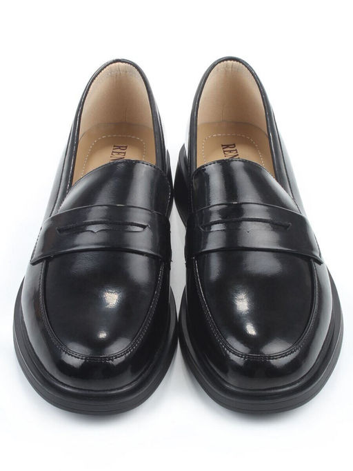 03-PDEB93-3 BLACK Лоферы женские (натуральная кожа)