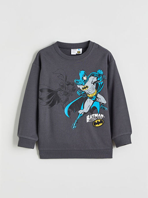 Batman Bask?l? Erkek ?ocuk Sweatshirt