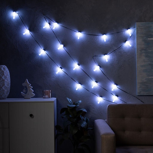 Умная гирлянда Нить 6 м с насадками Лампочки, IP20, тёмная нить, 20 LED, свечение RGB, USB - Luazon lighting фото 6