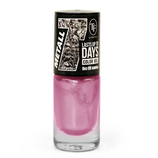 TF Лак для ногтей COLOR GEL METALL тон 344 Pink gold leaf/Розовая поталь 8мл