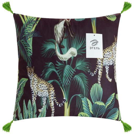 Наволочка декоративная с кисточками Этель Хищники, 43х43 см  фото 5
