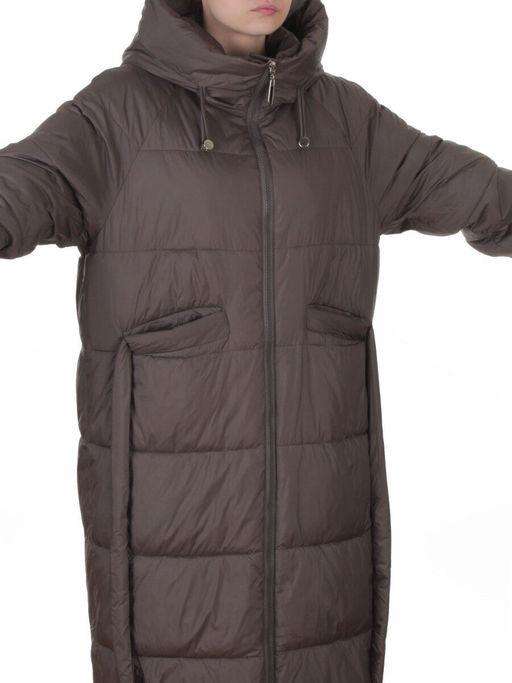 8891 DK. GRAY Пальто зимнее женское (200 гр. холлофайбер)