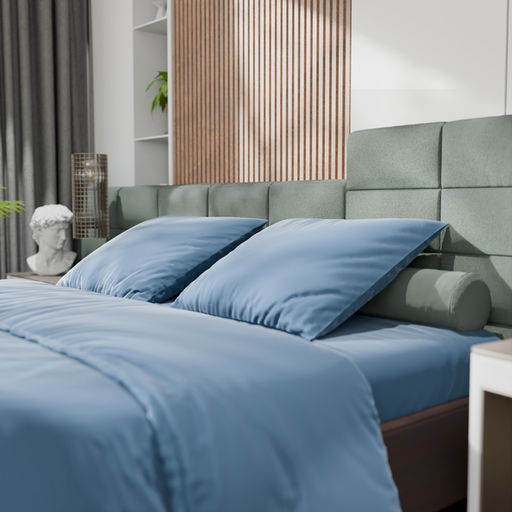 Постельное бельё Этель 2сп Tencel 180*210см, 220*245см, 50*70см-2шт, цвет серо-голубой фото 3